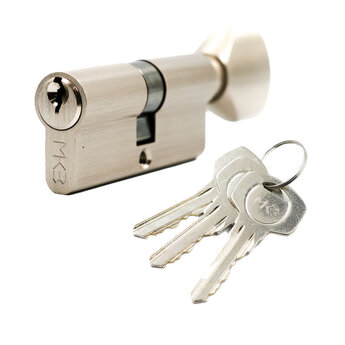 Pure Brass Cylinder with 3 pcs Brass Normal Keys, SN Size 70mm...