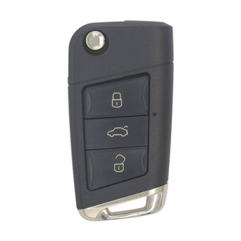 VW Modified 3 buttons Flip Remote Key Cover HU66 Blade