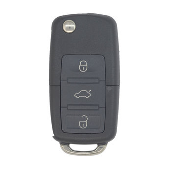 VW 3 buttons Flip Remote Key Cover with Battery Holder and Head...