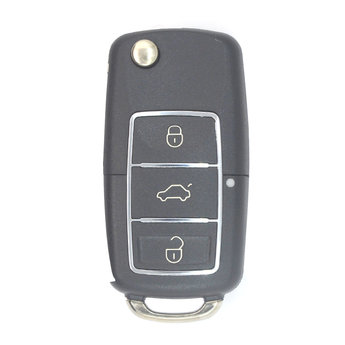 VW 3 buttons Chrome Remote Key Cover with Battery Holder and...