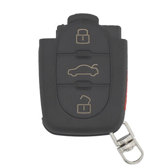 Audi Remote Shell 3+1 Button with Small Battery Holder Side Red...