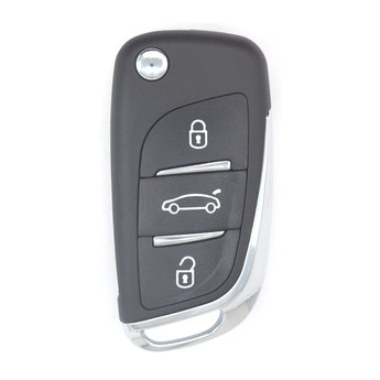 Peugeot 3 Buttons Flip Remote Cover with Battery Holder