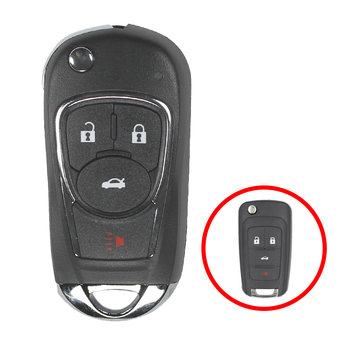 Chevrolet Flip Remote Key Shell 3+1 Button Modified Type