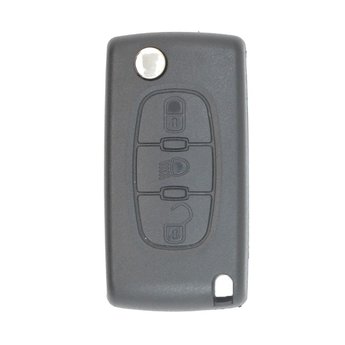 Citroen And Peugeot 3 Buttons Flip Remote Key Cover Light