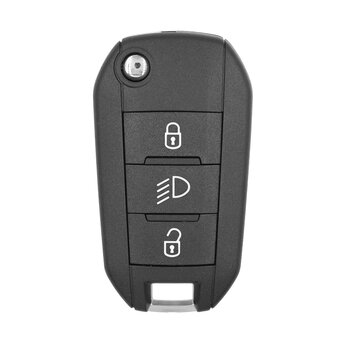 Peugeot Citroen 3 Button Flip Remote Key Shell With HU83 Blade...