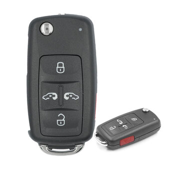 Volkswagen UDS Flip Remote Key Shell 4+1 Buttons HU66 Blade