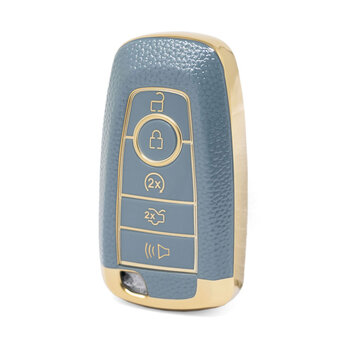 Nano High Quality Gold Leather Cover For Ford Remote Key 5 Buttons...