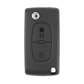 Peugeot 407 Flip Remote Key Shell 2 Buttons with Battery Holder...