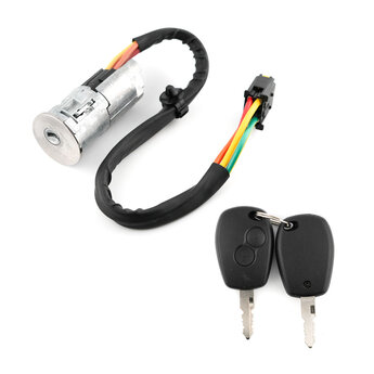 Renault Clio Dacia Logan Sandero Ignition Lock 2 x Plastic Keys...