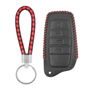 Leather Case For Toyota Smart Remote Key 3+1 Buttons TY-Q