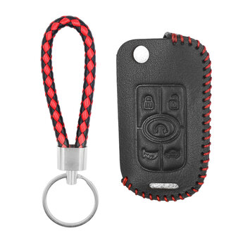 Leather Case For Buick Flip Remote Key 4 Buttons BK-G