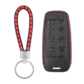 Leather Case For Hyundai Smart Remote Key 7+1 Buttons