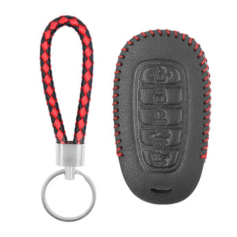 Leather Case For Hyundai Smart Remote Key 5 Buttons HY-Y
