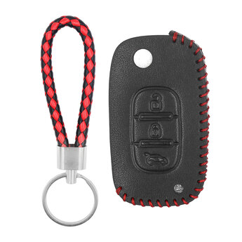 Leather Case For Renault Flip Remote Key 3 Buttons RN-B