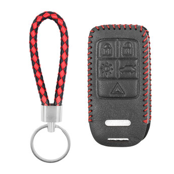 Leather Case For Volvo Smart Remote Key 5 Buttons