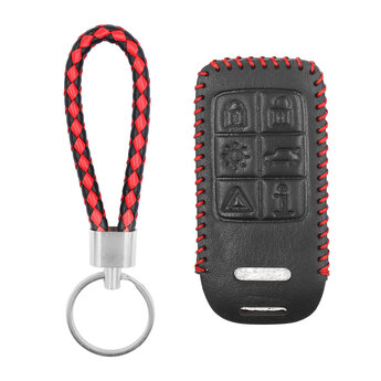 Leather Case For Volvo Smart Remote Key 6 Buttons