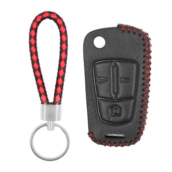 Leather Case For Opel Flip Remote Key 3 Buttons OP-A