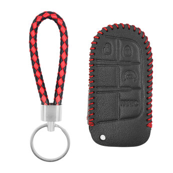 Leather Case For Jeep Smart Remote Key 3+1 Buttons JP-H