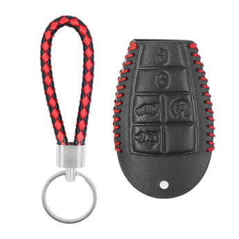 Leather Case For Jeep Smart Remote Key 5+1 Buttons JP-K