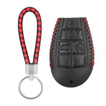 Leather Case For Jeep Smart Remote Key 4+1 Buttons JP-L
