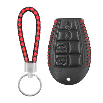 Leather Case For Jeep Smart Remote Key 4+1 Buttons JP-O