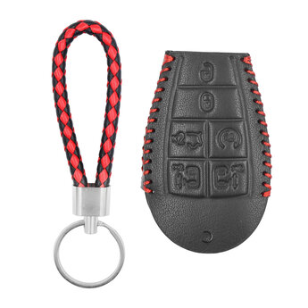 Leather Case For Jeep Smart Remote Key 6+1 Buttons JP-P