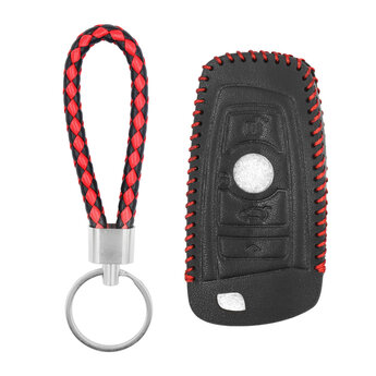 Leather Case For BMW CAS4 F Series Remote Key 4 Buttons
