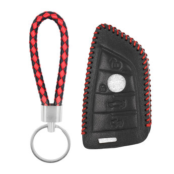 Leather Case For BMW CAS4 F Series Blade Remote Key 4 Buttons...