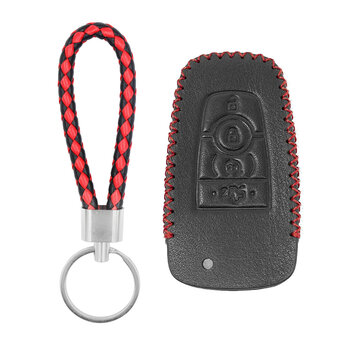 Leather Case For Ford Smart Remote Key 4 Buttons