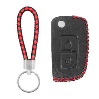 Leather Case For Nissan Flip Remote Key 2 Buttons