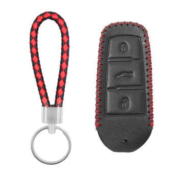Leather Case For Volkswagen Passat Smart Remote Key 3 Buttons...