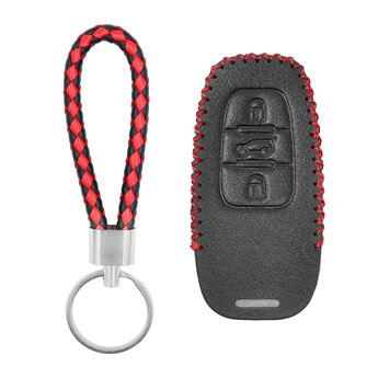 Leather Case For Audi Smart Remote Key 3 Buttons