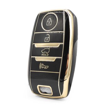 Nano High Quality Cover For Kia Smart Remote Key 4 Buttons Black...