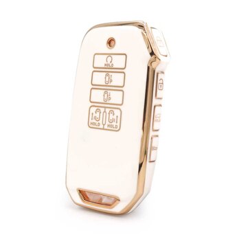 Nano High Quality Cover For Kia Smart Remote Key 7 Buttons White...