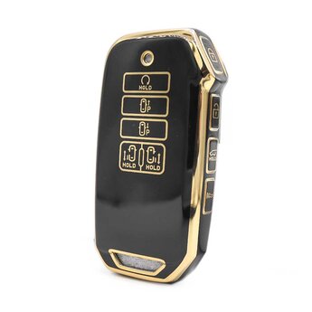 Nano High Quality Cover For Kia Smart Remote Key 7 Buttons Black...