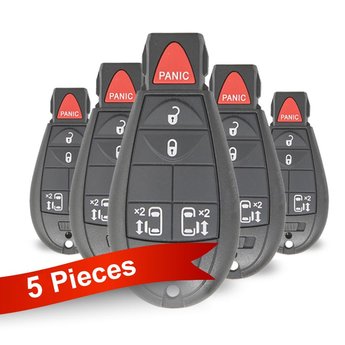 5 Pieces Of Jeep Dodge Chrysler Fobik Remote Key 4+1 Buttons...