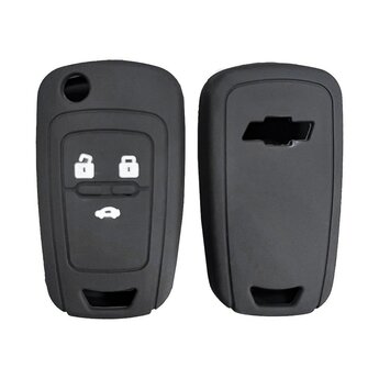 Silicone Case For Chevrolet 2010-2017 Flip Remote Key 3 Buttons...