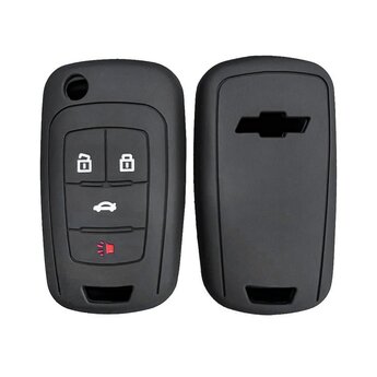 Silicone Case For Chevrolet 2010-2017 Flip Remote Key 4 Buttons...