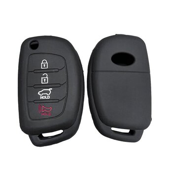 Silicone Case For Hyundai Flip Remote Key 4 Buttons
