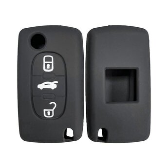 Silicone Case For Peugeot Citroen 2006-2014 Flip Remote Key 3...