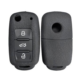 Silicone Case For Volkswagen 1998-2009 Flip Remote Key 3 Buttons...
