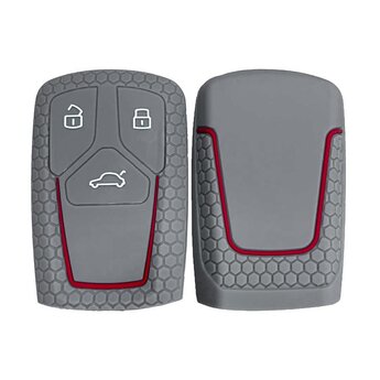 Silicone Engraved Case For Audi Smart Remote Key 3 Buttons