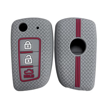 Silicone Engraved Case For Nissan Flip Remote Key 3 Buttons