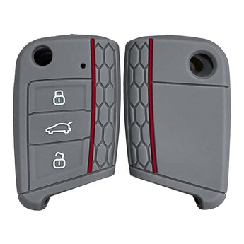 Silicone Case For Volkswagen Type C Flip Remote Key 3 Buttons...