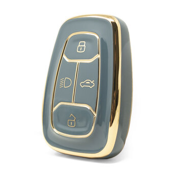 Nano High Quality Cover For TATA Remote Key 4 Button Gray Color...