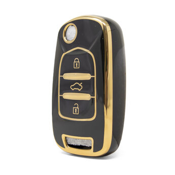 Nano High Quality Cover For Baojun Flip Remote Key 3 Button Black...