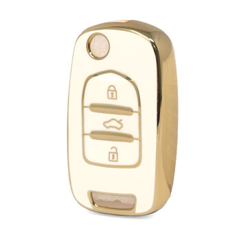Nano High Quality Cover For Baojun Flip Remote Key 3 Button White...