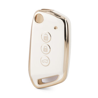 Nano High Quality Cover For Baojun Flip Remote Key 3 Button White...
