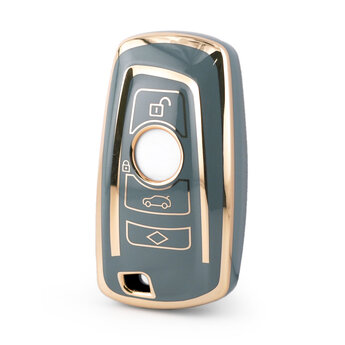 Nano High Quality Cover For BMW CAS4 Remote Key 4 Button Gray...