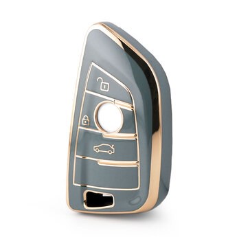 Nano High Quality Cover For BMW FEM Remote Key 3 Buttons Gray...